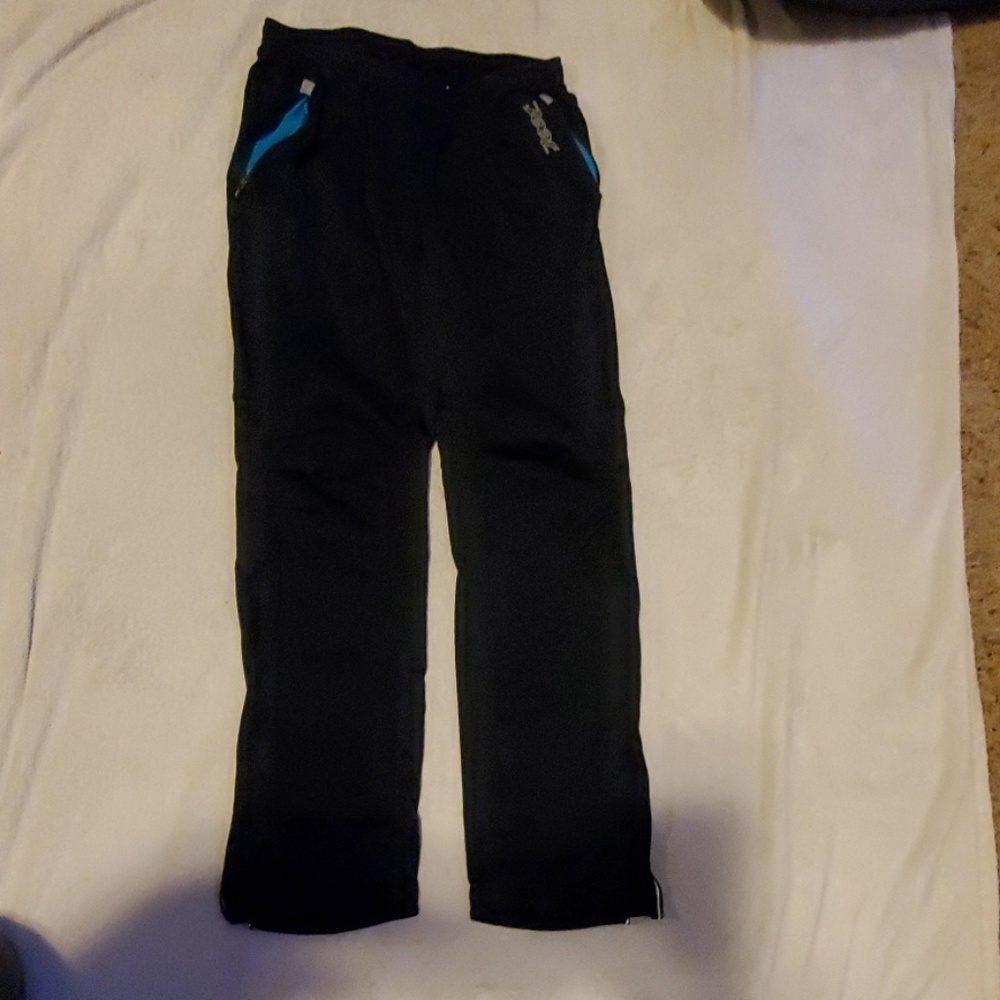 Zeet windbreaker pants; black & tortoise